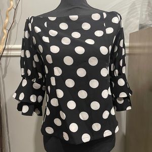 Garcia Black & White polka dot blouse